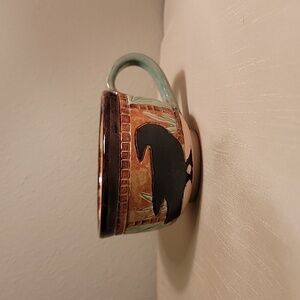 Dag Art Pottery Coffee Mug with Black Bird